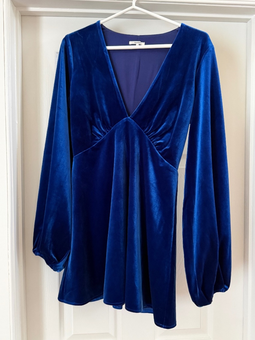 Tularosa Women's Blue Velvet Mini Dress